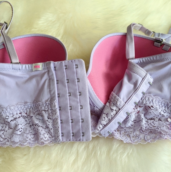 NWOT Lilac Bustier Bra with Sequin + Rhinestone - Picture 4 of 8